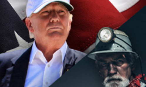 Dutch model is American miner on Trump jobs campaign poster