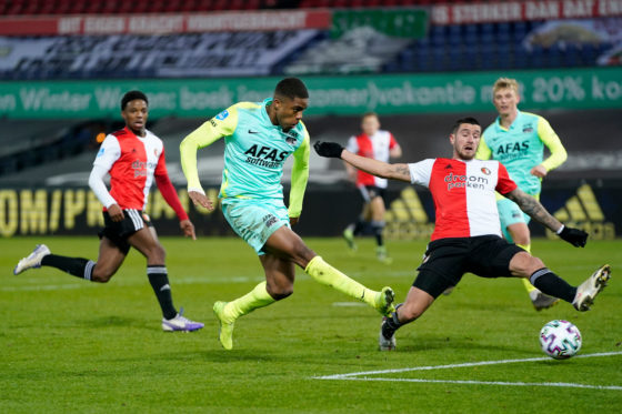 Feyenoord 3 AZ Alkmaar 0 in April 2018 at De Kuip. Feyenoord won the Dutch  KNVB Cup for the 13th time .